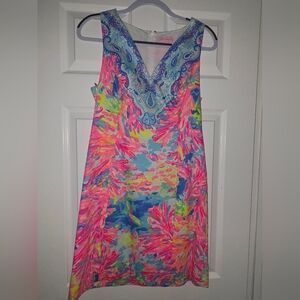 Lilly Pulitzer Blue and Pink Floral Dress